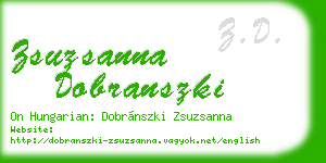 zsuzsanna dobranszki business card